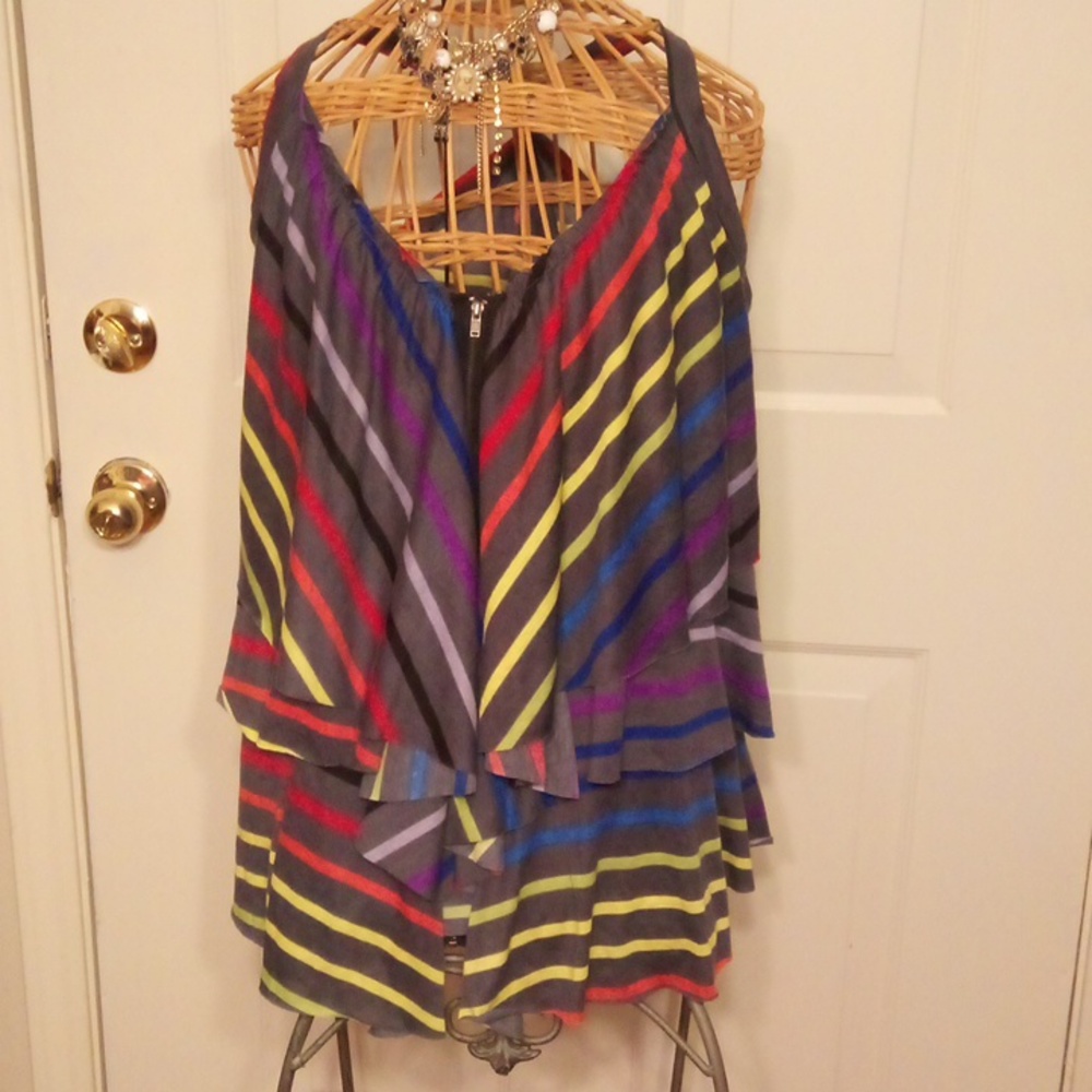 Colorful Unique 3 Tier Blouse